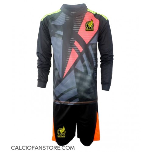 Maglia Calcio Messico Portiere Prima Divisa Bambino Copa America 2024 Manica Lunga (+ pantaloncini)